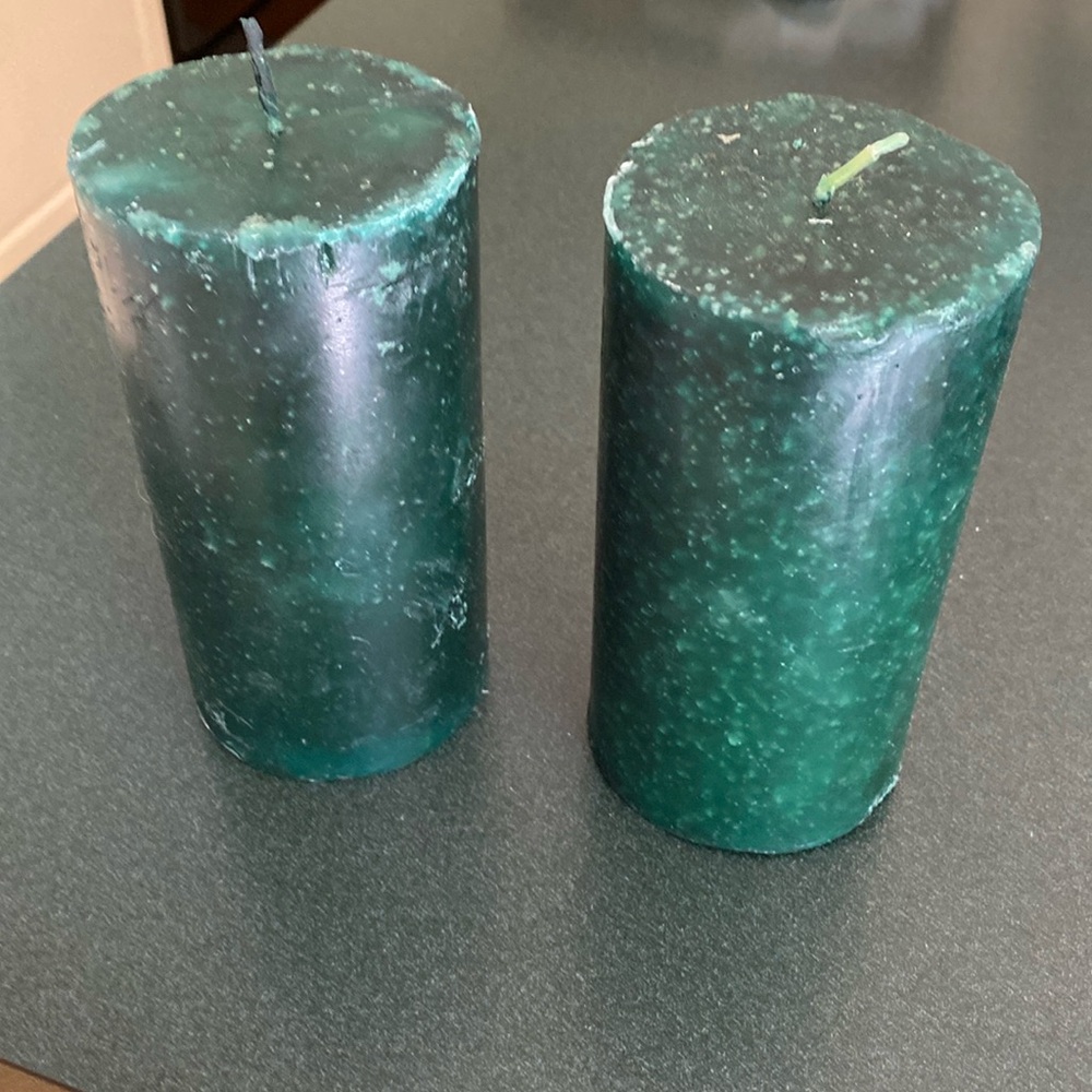 Pair of green candles